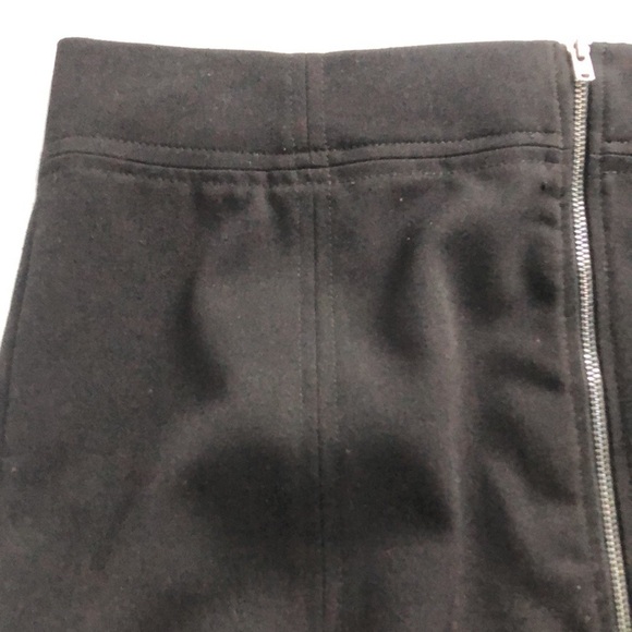 Zara TRF Double Zip Up Black Pencil Mini Skirt Size 8 - Picture 13 of 14